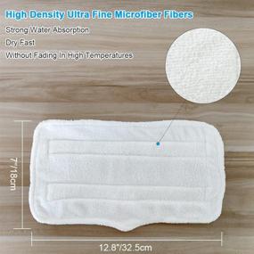 img 3 attached to Fushing 7Pcs Washable Microfiber Steam Mop Pads, Replacement Cleaning Pads for Shark Steam & Spray Mop S3101 S3251 SK460 SK410 S3101n2 S3250 SK435CO SK140 SK141, White