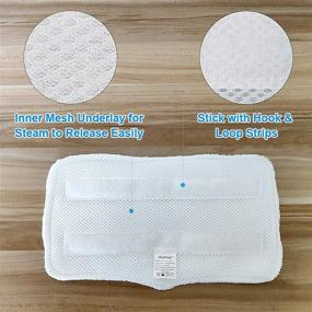 img 2 attached to Fushing 7Pcs Washable Microfiber Steam Mop Pads, Replacement Cleaning Pads for Shark Steam & Spray Mop S3101 S3251 SK460 SK410 S3101n2 S3250 SK435CO SK140 SK141, White