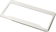 🔩 lumenon stainless steel polished license plate frame (2 pack) with two holes, chrome screw caps - enhanced seo logo