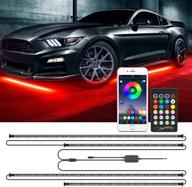 🚗 mictuning bluetooth car underglow lights kit, 4pcs with app and remote dual control, waterproof 12v neon led light strips for all cars, 16 million colors, music diy mode - exterior underbody lights логотип