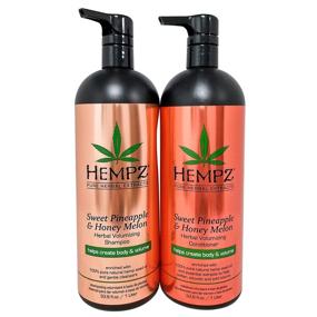 img 1 attached to 🍍 Шампунь и кондиционер Hempz Pure Herbal Extracts с ароматом сладкого ананаса и дыни меда объемом 33.8 унций: Увеличьте объем волос естественным образом