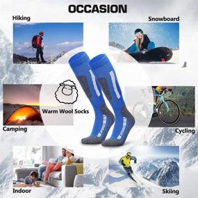 img 2 attached to 🏂 Поднимите свои зимние приключения на новый уровень с мужской одеждой для сноуборда и активного отдыха с термоэффективностью из мериносовой шерсти