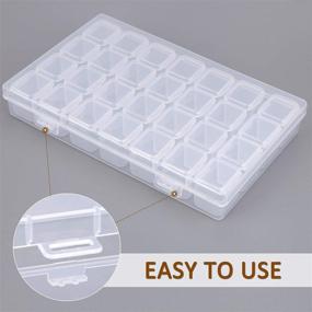 img 2 attached to Diamond Painting Embroidery Storage Box Set - 3 Pack, 28 Grids, Adjustable Bead Case