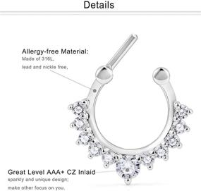 img 2 attached to Dyknasz Jewelry Surgical Cartilage Piercing Women's Jewelry and Body Jewelry