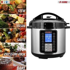 img 1 attached to 🥘 6 Quart Electric Pressure Cooker Digital Instant Programmable Multicooker Pressure Pot - 15-IN-ONE Pot with 5 Core Technology - EPC6QT