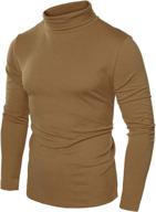 👔 jinidu men's slim fit turtleneck t-shirts: stylish & cozy thermal pullover sweaters in casual cotton logo