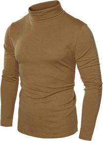 img 4 attached to 👔 JINIDU Men's Slim Fit Turtleneck T-Shirts: Stylish & Cozy Thermal Pullover Sweaters in Casual Cotton