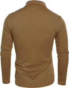 img 2 attached to 👔 JINIDU Men's Slim Fit Turtleneck T-Shirts: Stylish & Cozy Thermal Pullover Sweaters in Casual Cotton