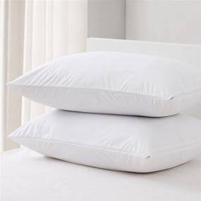 img 3 attached to Ultimate Protection for Your King Size Pillows with MZXcuin Waterproof Pillowcase Protectors - Set of 2 Zippered Pillow Covers