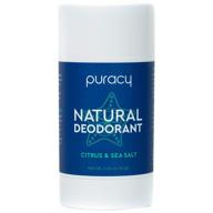 🍊 puracy natural deodorant for all-day odor protection, men and women – friction-free formula, citrus & sea salt, 2.65 oz logo
