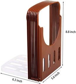 img 3 attached to 🍞 Compact Foldable Sandwich Bread Slicer - ABS Bread Slice Rack for Baking, with Four Adjustable Sizes - Red