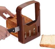 🍞 compact foldable sandwich bread slicer - abs bread slice rack for baking, with four adjustable sizes - red logo