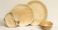 🌿 palm naki round palm leaf plates (40 count) - eco-friendly disposable dinnerware, compostable and biodegradable 8" round plates logo