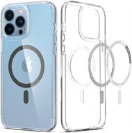 spigen ultra hybrid mag [anti-yellowing technology] iphone 📱 13 pro max case (2021) - graphite with magsafe compatibility logo