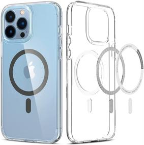 img 4 attached to Spigen Ultra Hybrid Mag [Anti-Yellowing Technology] iPhone 📱 13 Pro Max Case (2021) - Graphite with MagSafe Compatibility