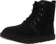 детские сапоги ugg harkley, цвет - каштановый логотип