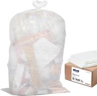 🗑️ clear heavy duty garbage bags 55-60 gallon - 3.0 mil - contractor trash bags, 38&#34; x 58&#34; (25 count) by plasticplace logo