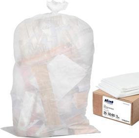 img 4 attached to 🗑️ Clear Heavy Duty Garbage Bags 55-60 Gallon - 3.0 Mil - Contractor Trash Bags, 38&#34; x 58&#34; (25 Count) by Plasticplace