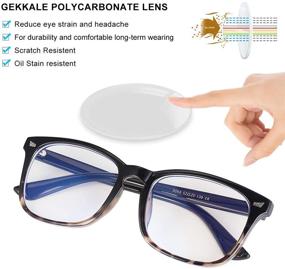 img 1 attached to GEKKALE Blocking Eyestrain Lightweight Eyeglasses