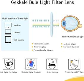img 2 attached to GEKKALE Blocking Eyestrain Lightweight Eyeglasses