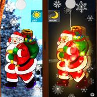 led flashing christmas decorations: double-sided hanging lights for door, window, wall, fireplace, patio логотип