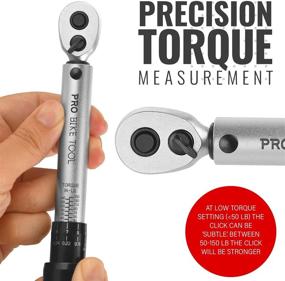 img 3 attached to Precision Bike Torque Wrench Set for Mountain & Road Bikes - Pro Bike Tool 1/4-Inch Drive with Allen & Torx Sockets, Extension Bar, Dual Readout, and Storage Box