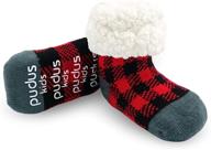 🧦 pudus lumberjack slipper: non-slip grippers perfect for girls' clothing, socks & tights logo