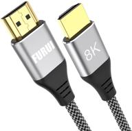 🔌 высокоскоростной hdmi-кабель 8k 6 фт (1,8 м), furui нейлоновая оплетка 2.1 hdmi-кабель, с рейтингом cl3 для поддержки dolby atmos, 8k@60гц, 4k@120гц, 48 гбит/с, earc, hdcp 2.2 и 2.3, совместимость с динамическим форматом hdr, подходит для использования с apple tv, roku, xbox, ps4 логотип