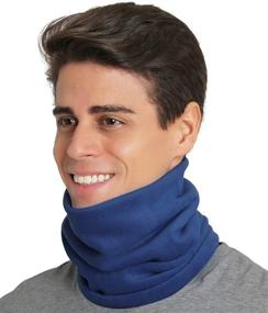 img 4 attached to 🧣 Tough Headwear Fleece Neck Warmer: The Ultimate Men's Accessory for Winter Scarves
