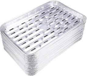 img 4 attached to 🍽️ Yesland 30-Pack Disposable Aluminum Foil Pans - 13.4 x 9 x 1.1 Inch Food Containers, Aluminum Sheet Pans for Cooking, Baking, Heating, Storing, Meal Prep, Takeout