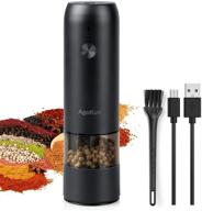 🌶️ agokud electric pepper grinder - usb rechargeable, automatic salt mill with led light, quick charging, adjustable coarseness, one-handed operation logo