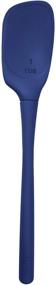 img 4 attached to 🥄 Tovolo Flex-Core Silicone Spoon with Angled Head, Measuring Markings - Ideal for Cooking & Baking, Heat-Resistant, BPA-Free - Dishwasher-Safe, Deep Indigo