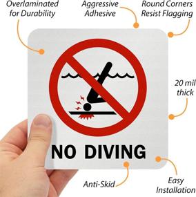 img 3 attached to No Diving Graphic Sign 5 75