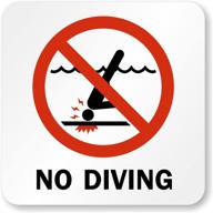 no diving graphic sign 5 75 logo