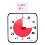 ⏰ time timer 8 inch visual timer - 60 minute kids desk countdown clock | dry erase activity card + magnetic | ideal for kids classroom, homeschooling study tool, task reminder & home kitchen timer logo