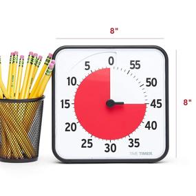 img 3 attached to ⏰ TIME TIMER 8 inch Visual Timer - 60 Minute Kids Desk Countdown Clock | Dry Erase Activity Card + Magnetic | Ideal for Kids Classroom, Homeschooling Study Tool, Task Reminder & Home Kitchen Timer