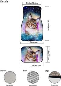 img 1 attached to FOR U DESIGNS Bling Butterfly Print Car Floor Mats For Women