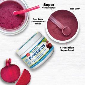 img 3 attached to 💪 Nu-Therapy Power Beets: Super Concentrated Circulation Superfood Supplement, Acai Berry Pomegranate Flavor - Non-GMO Beet Juice Powder (5.8oz)