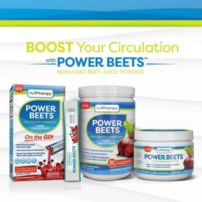 img 1 attached to 💪 Nu-Therapy Power Beets: Суперконцентрированное средство для улучшения кровообращения, добавка суперфудов с ароматом ягод асаи и граната - порошок из сока свеклы без ГМО (5.8 унций)