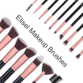 img 3 attached to 💄 Rose Gold Makeup Brush Set - 17 Pcs with 4 Makeup Sponge Blender, 2 Makeup Powder Puff, 1 Silicone Brush Cleaner - Complete Make Up Brushes Kit