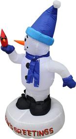 img 3 attached to 🎅 BZB Goods 4 Foot Christmas Inflatable Snowman with Bird Yard Decoration: Stunning LED Lights for Outdoor Indoor Holiday Decor, Delightful Blow up Decorations for Lawn & Home