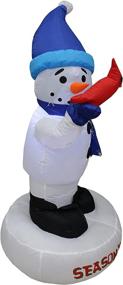 img 2 attached to 🎅 BZB Goods 4 Foot Christmas Inflatable Snowman with Bird Yard Decoration: Stunning LED Lights for Outdoor Indoor Holiday Decor, Delightful Blow up Decorations for Lawn & Home