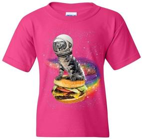 img 1 attached to Flying Rainbow T Shirt Astronaut Tee Boys' Clothing in Tops, Tees & Shirts