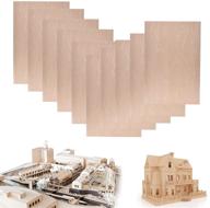 🪵 craft grade basswood sheet pack - thin plywood wood sheets for crafts (10 sheets 1/16 x 8 x 12 inch) logo