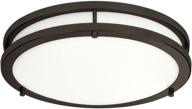 💡 lb72172 led flush mount ceiling light: 10-inch modern dimmable round fixture, oil rubbed bronze, 4000k cool white, 17w, 1350 lumens, etl & dlc listed, energy star rated. perfect for indoors, hallways, and kids' rooms. логотип