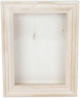 🔲 premium quality darice unfinished wood shadow box: 5x7 inches, elegant white finish logo
