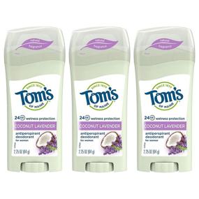 img 4 attached to 🥥 Tom's of Maine Women's Coconut Lavender Antiperspirant Deodorant, 2.25 oz. 3-Pack