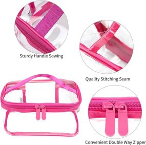 img 2 attached to 💦 Water-resistant Clear Portable Cosmetics Organizer for Travel