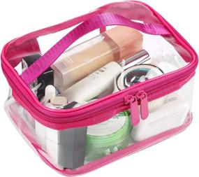 img 4 attached to 💦 Water-resistant Clear Portable Cosmetics Organizer for Travel