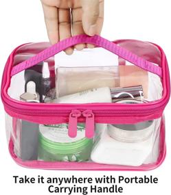 img 1 attached to 💦 Water-resistant Clear Portable Cosmetics Organizer for Travel
